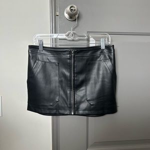 Women’s Leather Free People Mini Skirt
